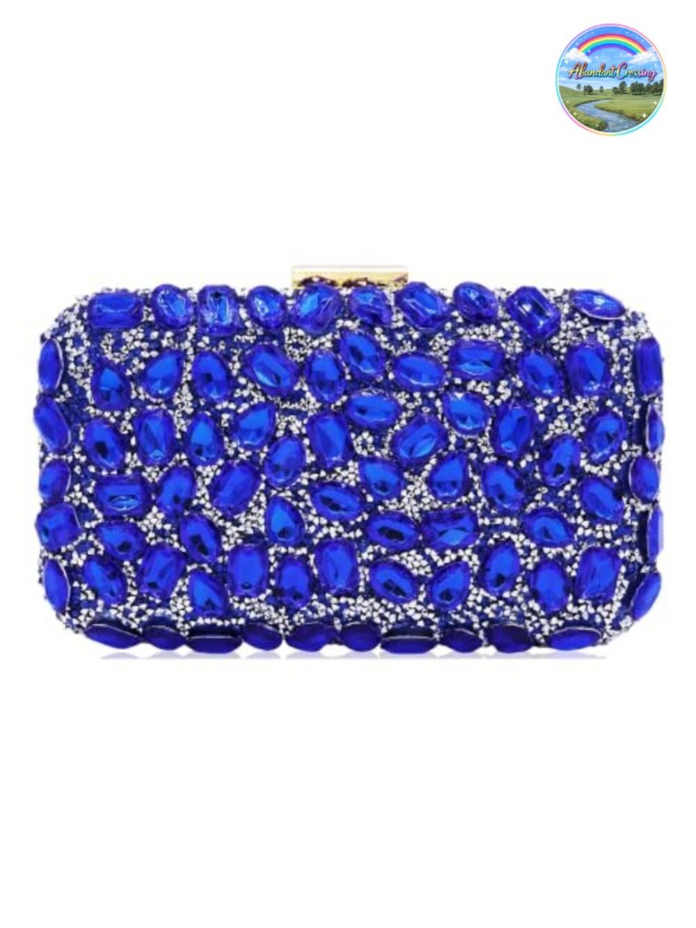 Sparkle Crystal Gemstone Clutch Evening Bag Satin Wedding Prom